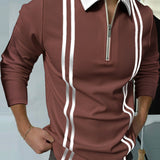 Polo Shirt Casual Long Sleeve
