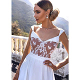 See through Wedding Dress Long Dress Banquet Evening Dress Women's Dress