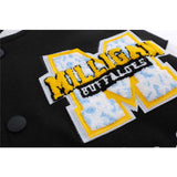 Letterman Jacket Outfit Senior Jackets Varsity Baseball Coat Men's Loose Lapel Pilot Jacket