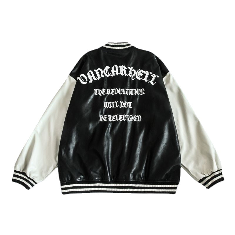 Blackair Jacket Embroidery Contrast Color Baseball Uniform Oversize Jacket