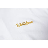 We11done T Shirt Embroidered Letters in Stock Loose Men's and Women's Short Sleeve Cotton