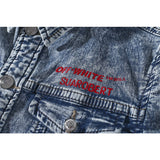 Off White Winter Coat Ow Base Arrow Super Strong 3M Reflective Denim Jacket Coat