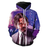 John Wick Keanu Hoodie 3D Printed John Wick3 Hooded Fashion Sweater